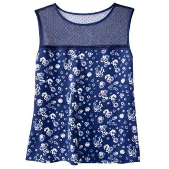 Jason Wu for Target navy floral tank top - Picture 1 of 4